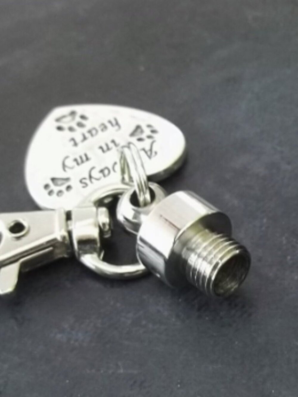 Pet Memorial Urn Keychain Wooden Ashes Keepsake Locket Custom Charm - Picture 6 of 9
